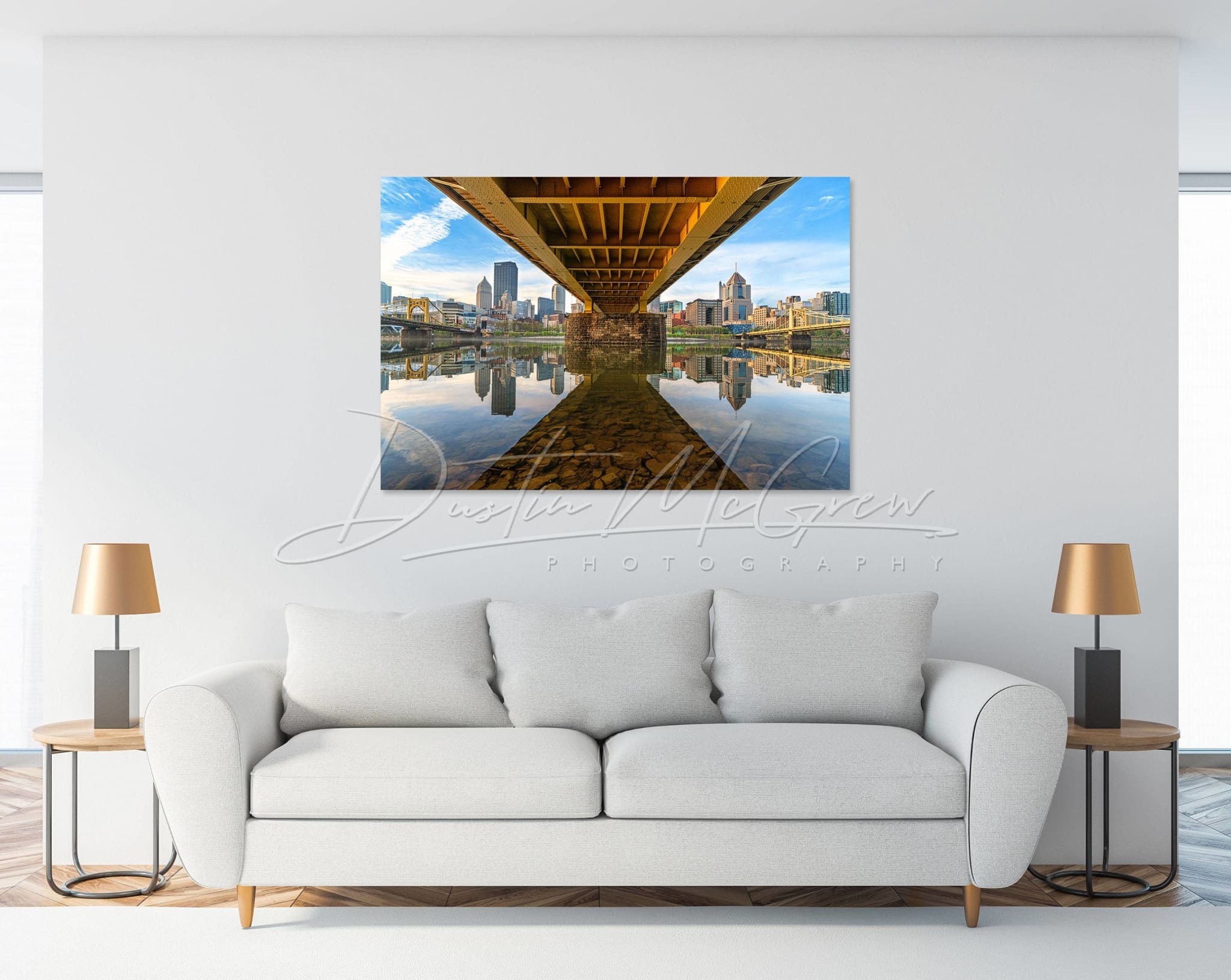 Pittsburgh Skyline Photo Print - Under The Andy Warhol Bridge