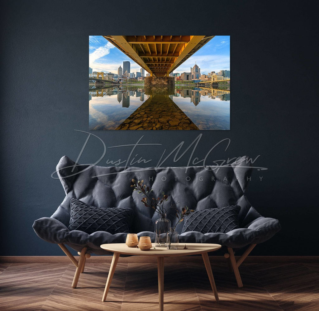 Pittsburgh Skyline Photo Print - Under The Andy Warhol Bridge