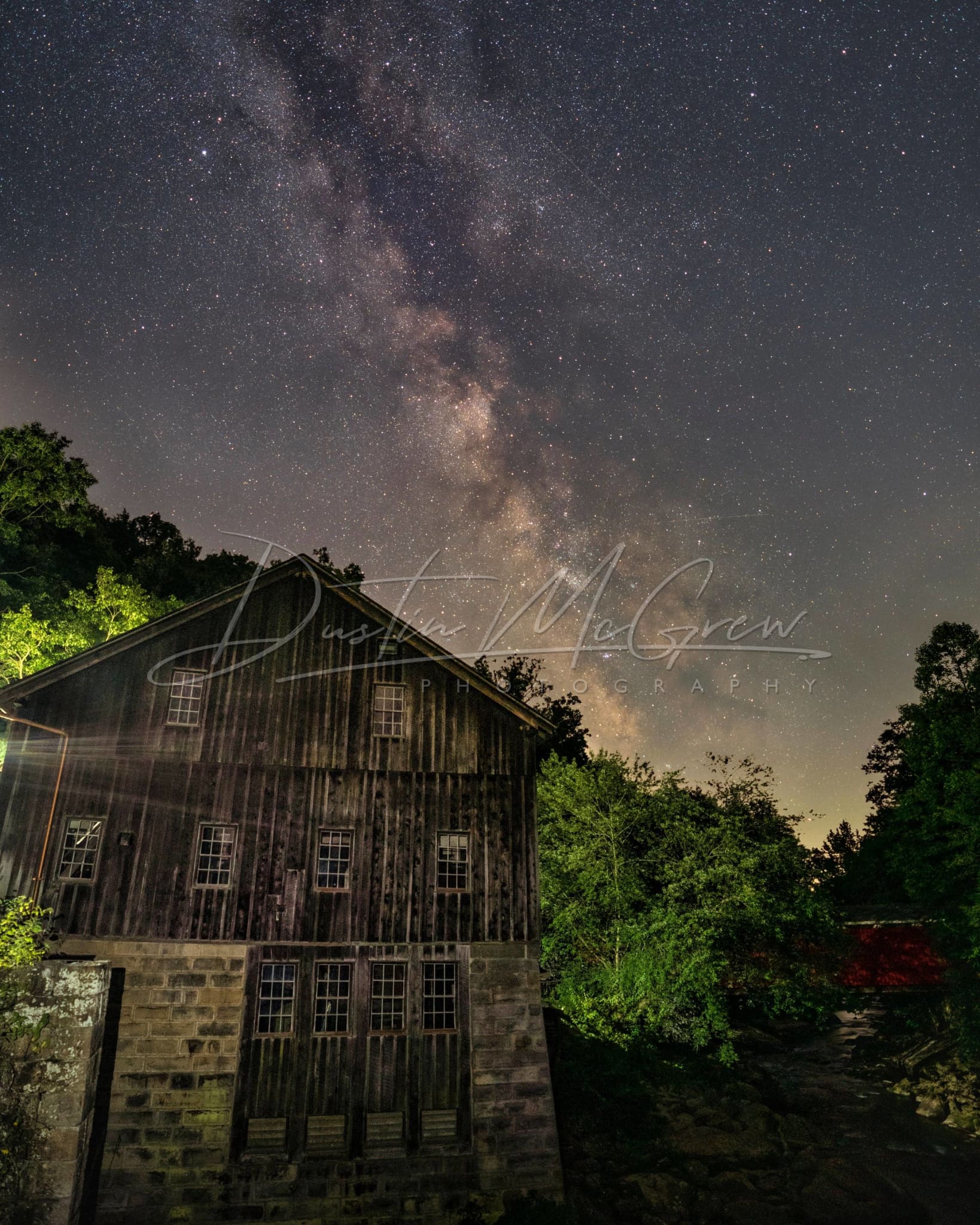 Mcconnells Mill Photo - Milky Way Of Print