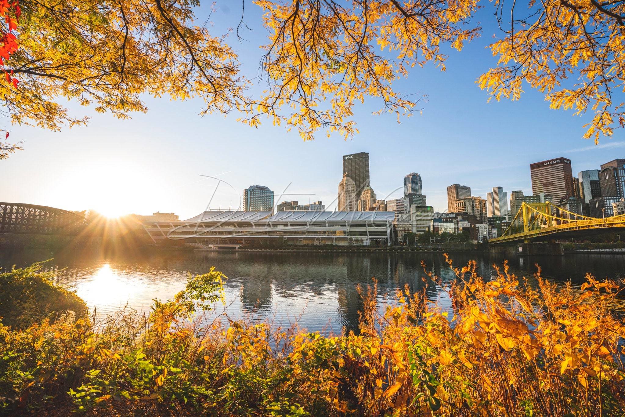 Pittsburgh Photo - Golden Fall Sunrise Print Art