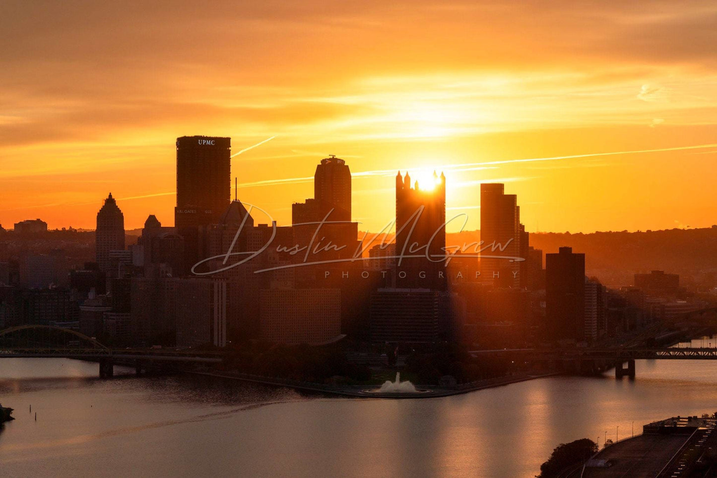 Pittsburgh Sunrise Photo Print - Sunrays Over Picture