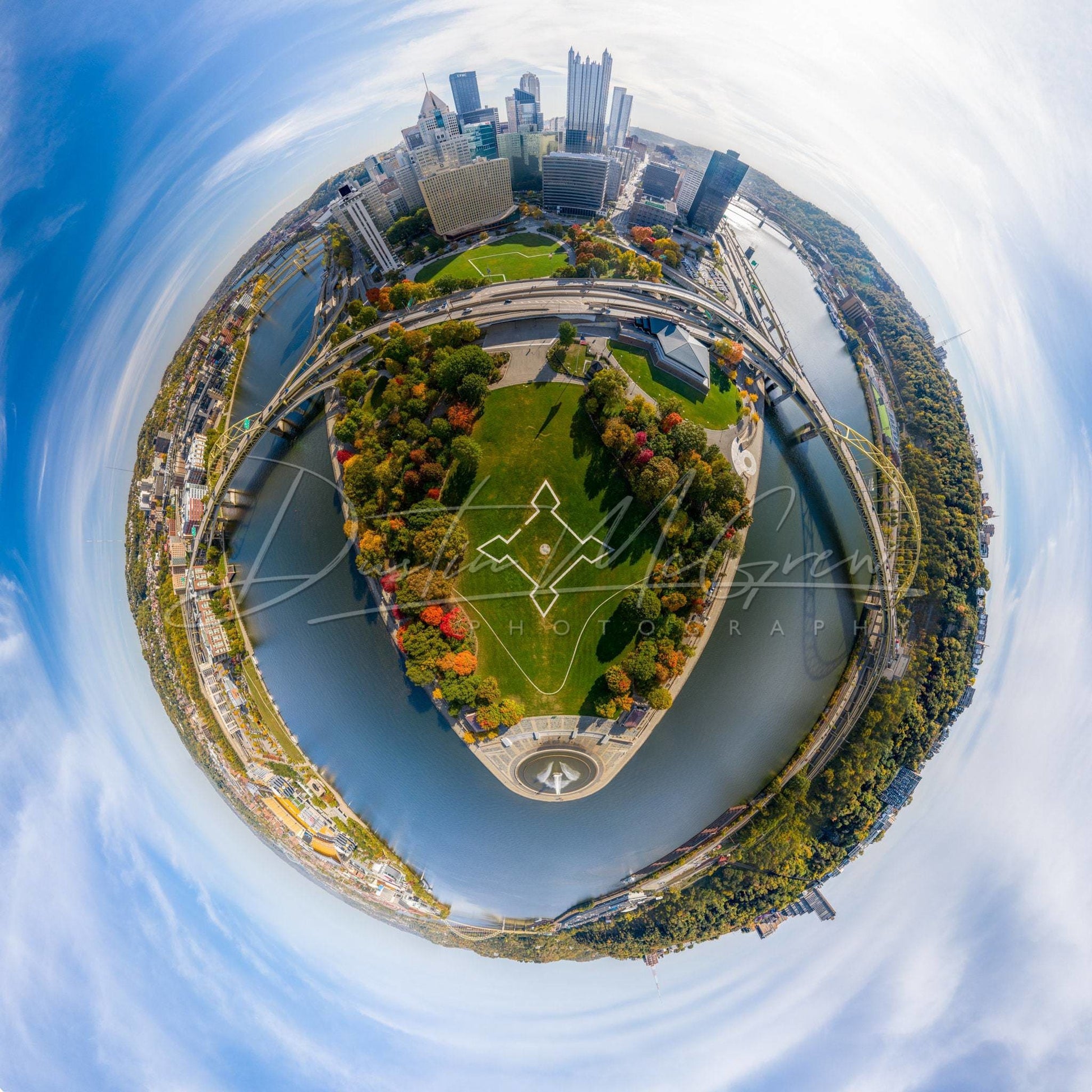 Pittsburgh Photo Print - Autumn Tiny Planet Art Pictures