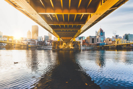 Pittsburgh Skyline Photo Print - Sunlight Beams Over The City Art