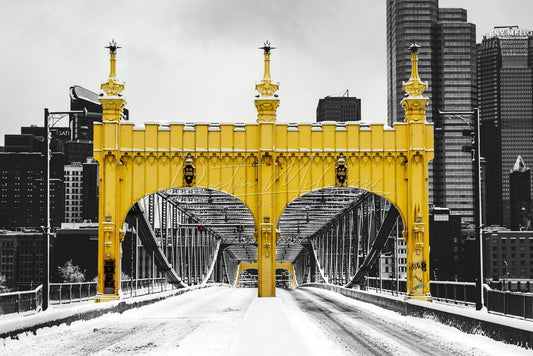 Pittsburgh Photo Print - Smithfield Street Bridge Black & Gold Art Photos