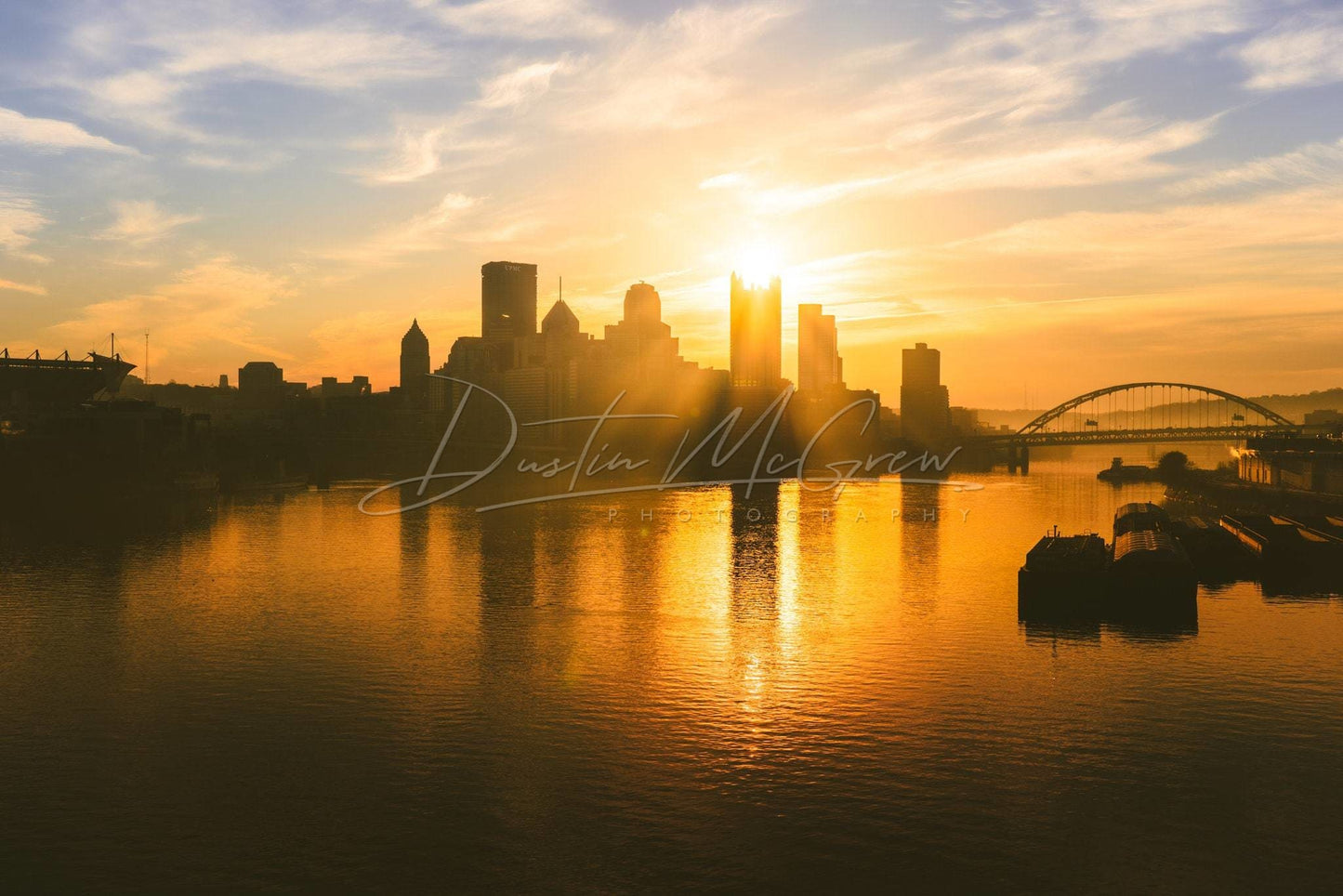 Pittsburgh Photo Print - Sunrise Over Ppg Place Wall Art Metal Canvas