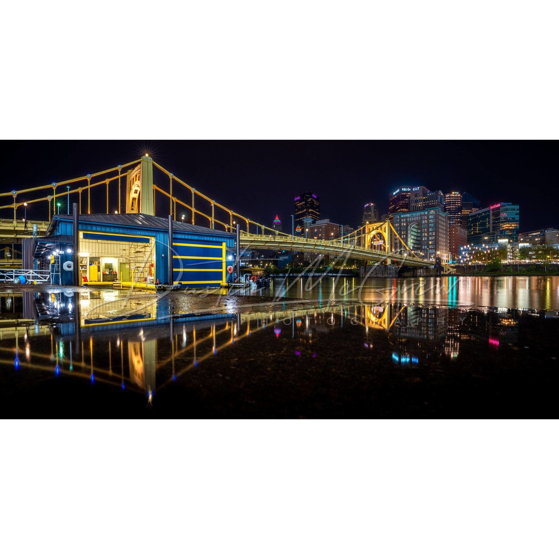 Pittsburgh Skyline Photo - Reflections From The North Shore Metal Prints Canvas