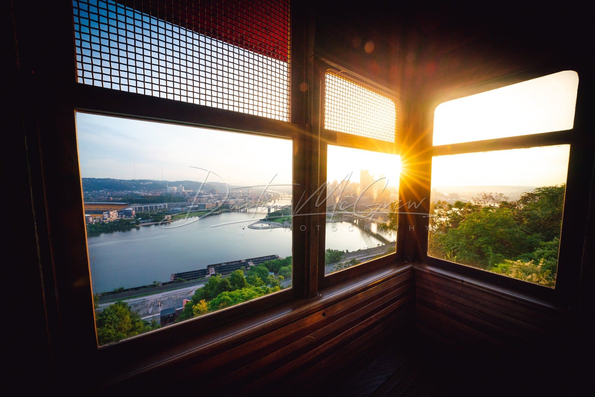 Pittsburgh Photo - A View Of From Inside The Incline Art Prints Metal