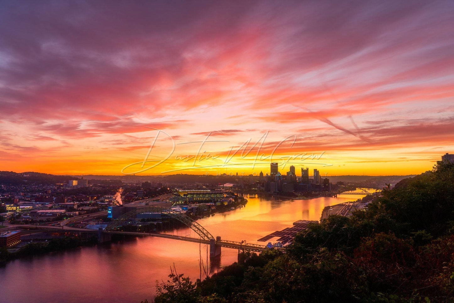 Pittsburgh Photo Print - A Beautiful Sunrise In September Art Metal Prints